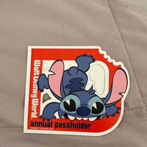 Disney Blue and Pink Stitch Passholder Sticker